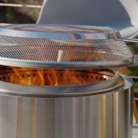 Stainless-steel smokeless fire pit resisting corrosion near a South African coastline